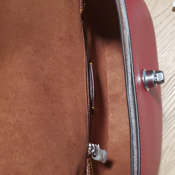 Coach Willow Ruby Leather Saddle Bag - Picture 7 of 14